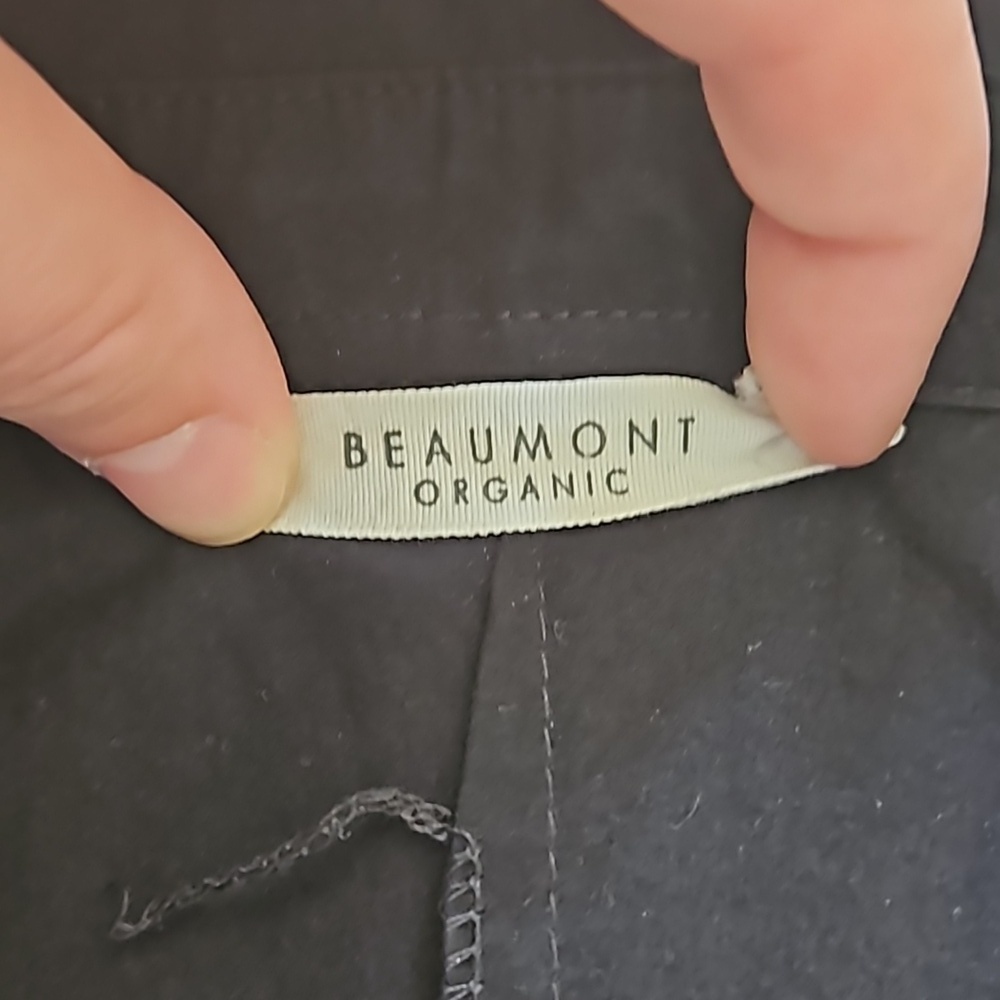 Beaumont Organic, black button up, collared shirt, size L - Picture 3 of 7